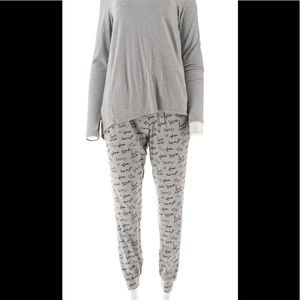 AnyBody Loungewear Cozy Knit Gray Pajamas Set